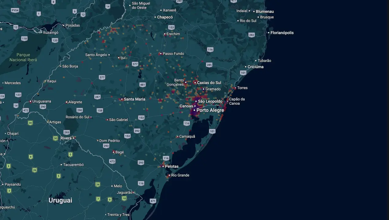 Mapa eleitoral de João Derly