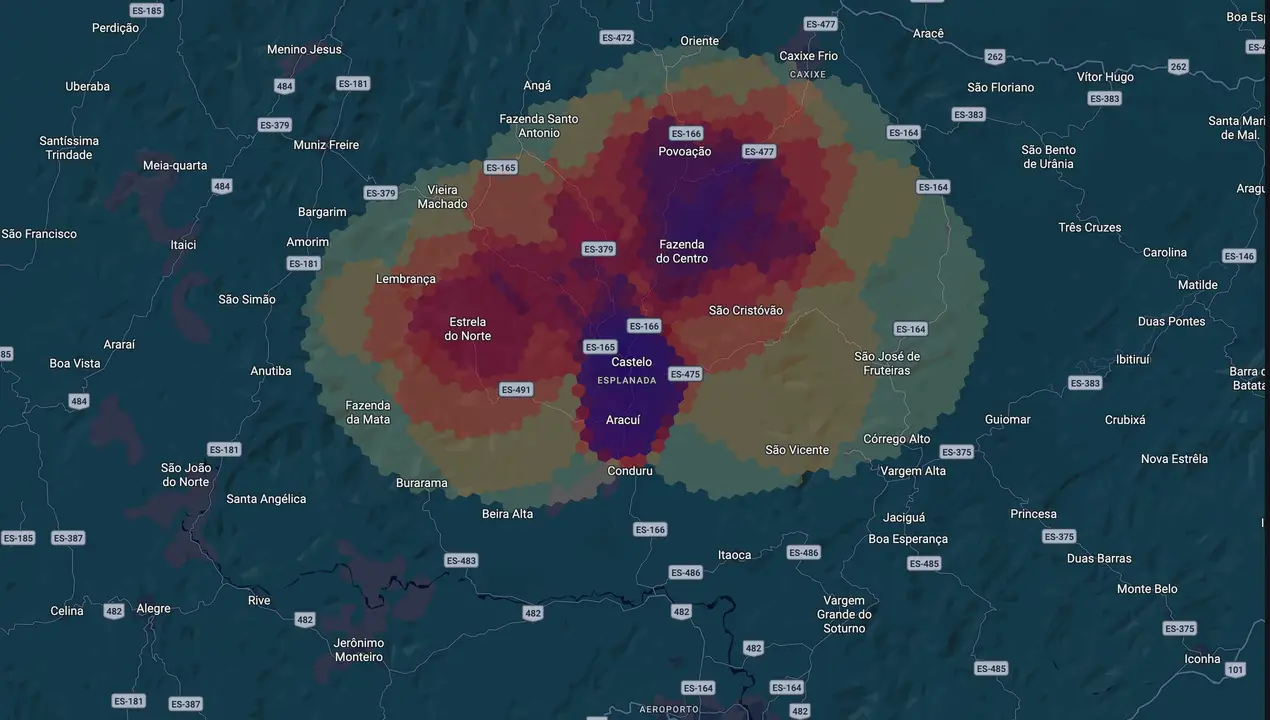 Mapa eleitoral de João Paulo Nali