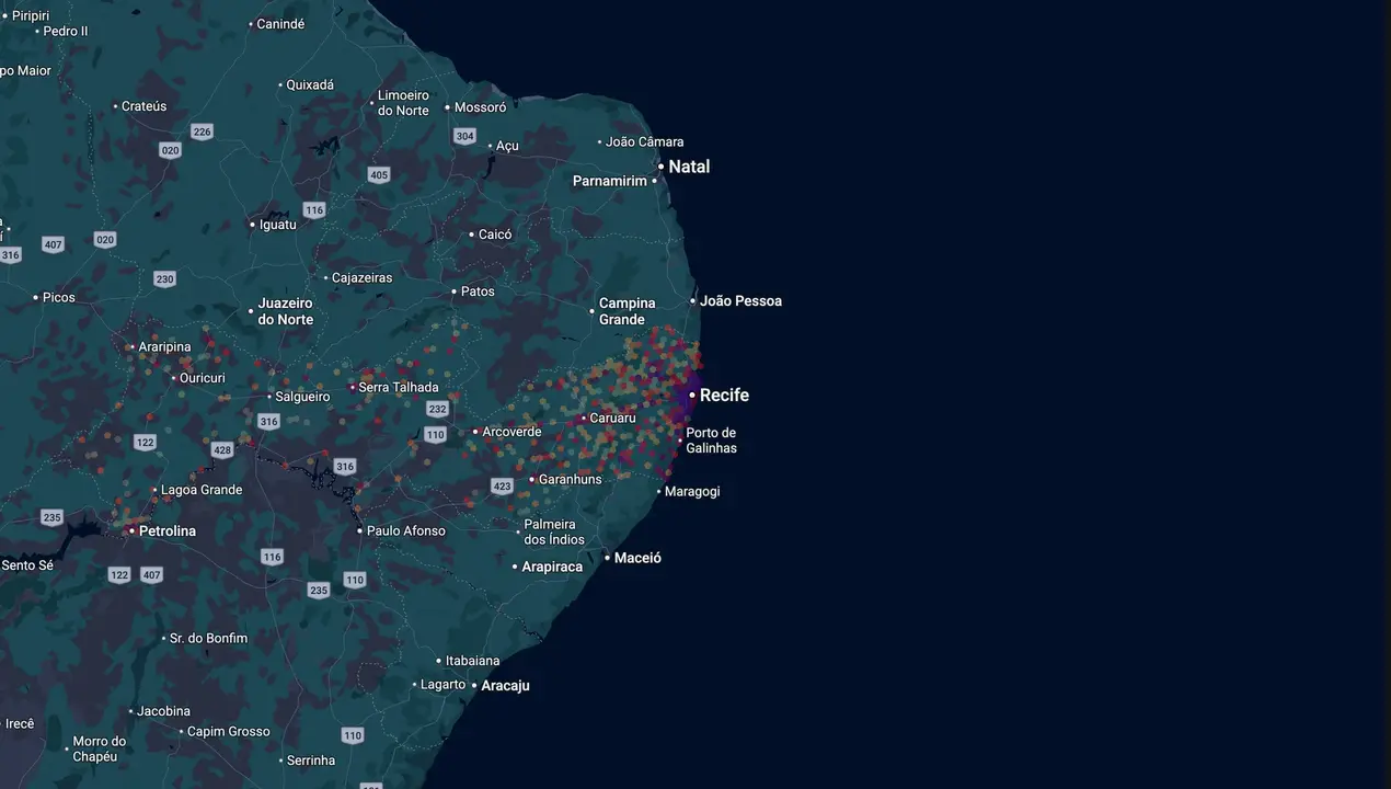 Mapa eleitoral de Joel da Harpa
