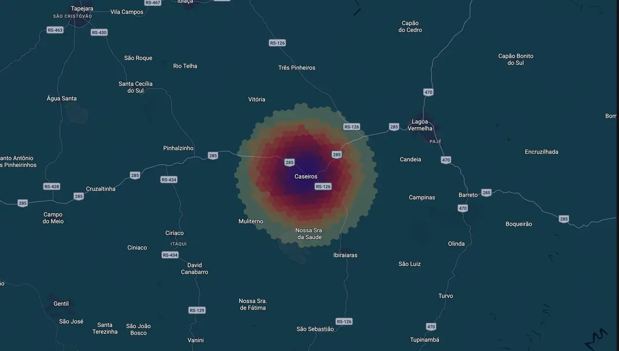 Mapa eleitoral de Joelice Canali
