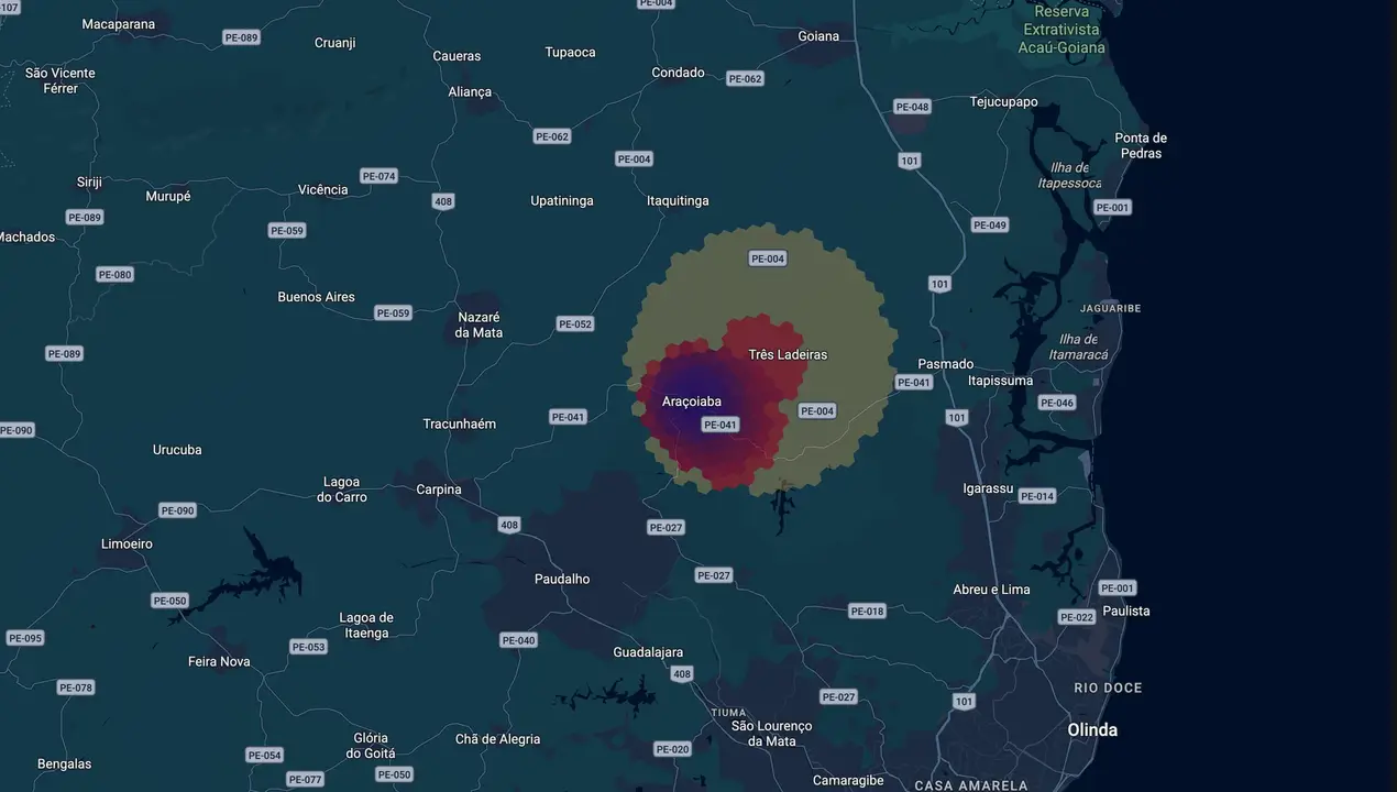 Mapa eleitoral de Jogli Uchôa