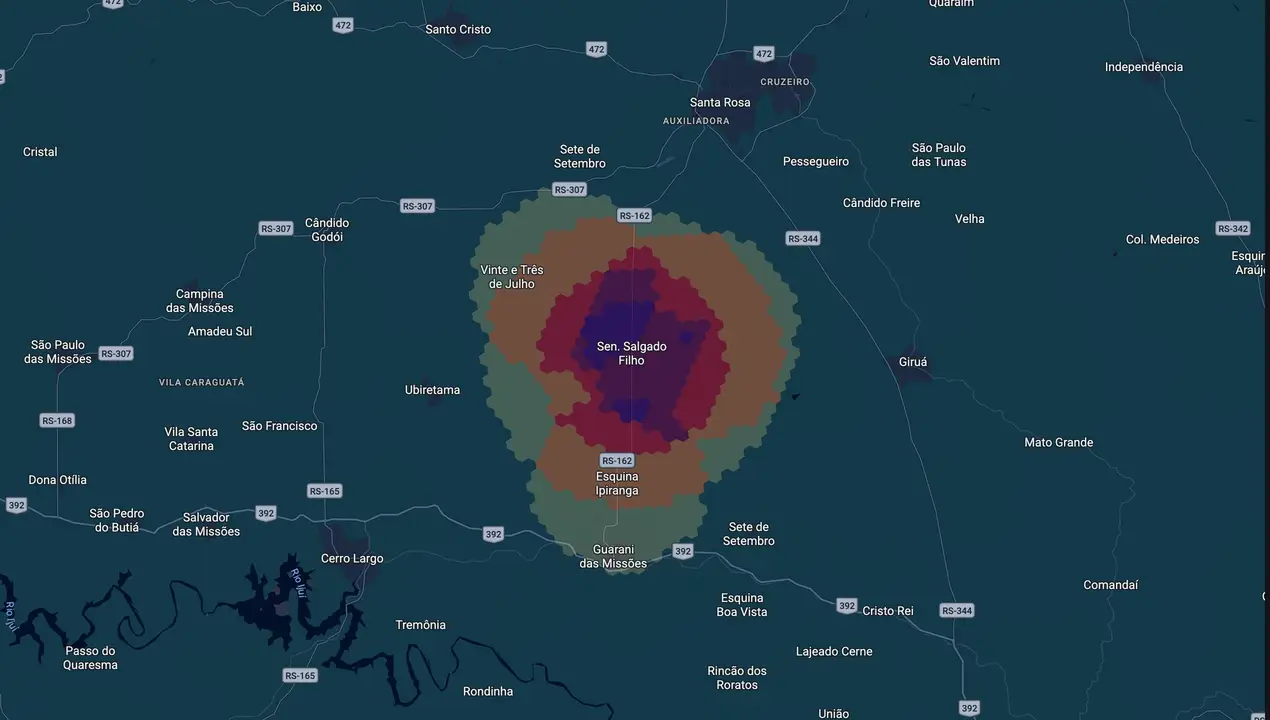 Mapa eleitoral de Jonas Neske