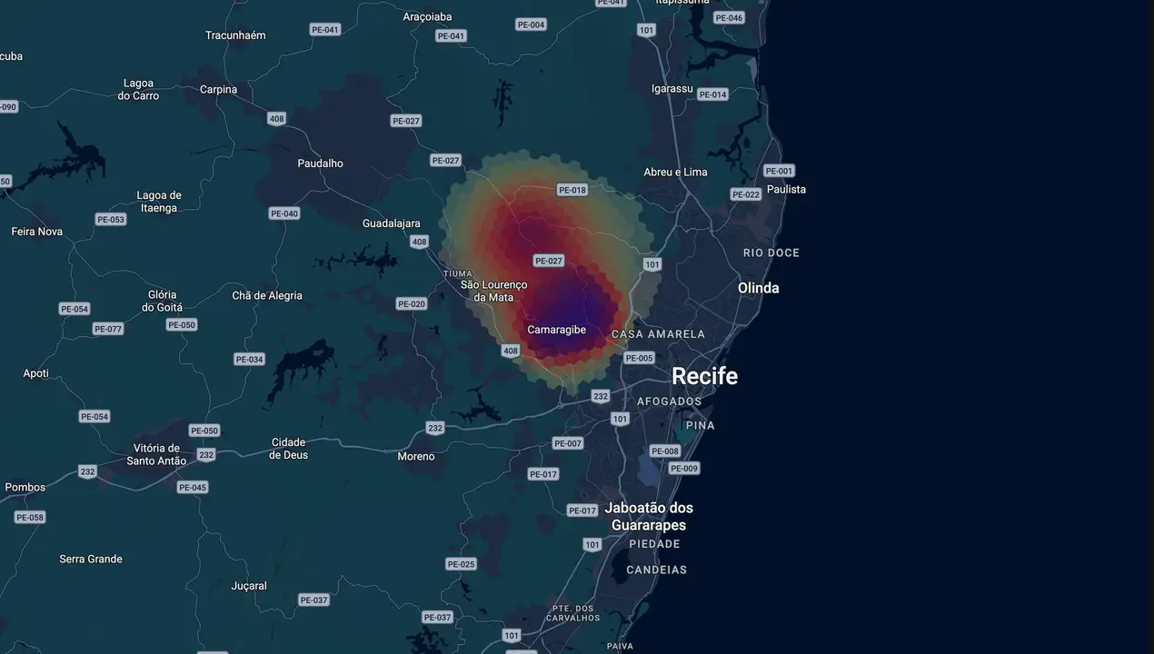 Mapa eleitoral de Jorge Alexandre