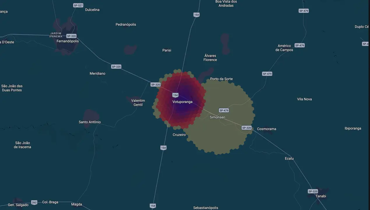 Mapa eleitoral de Jorge Seba