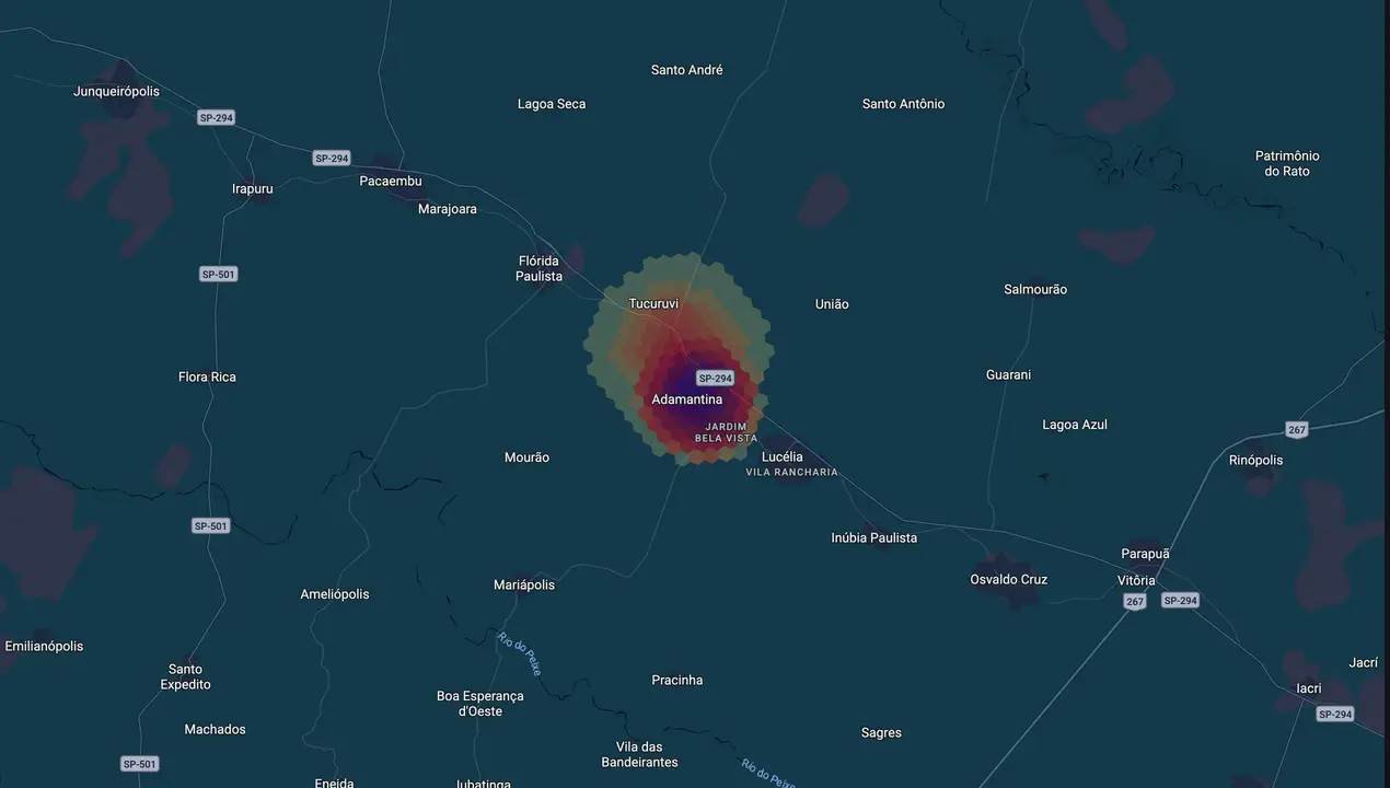 Mapa eleitoral de José Tiveron