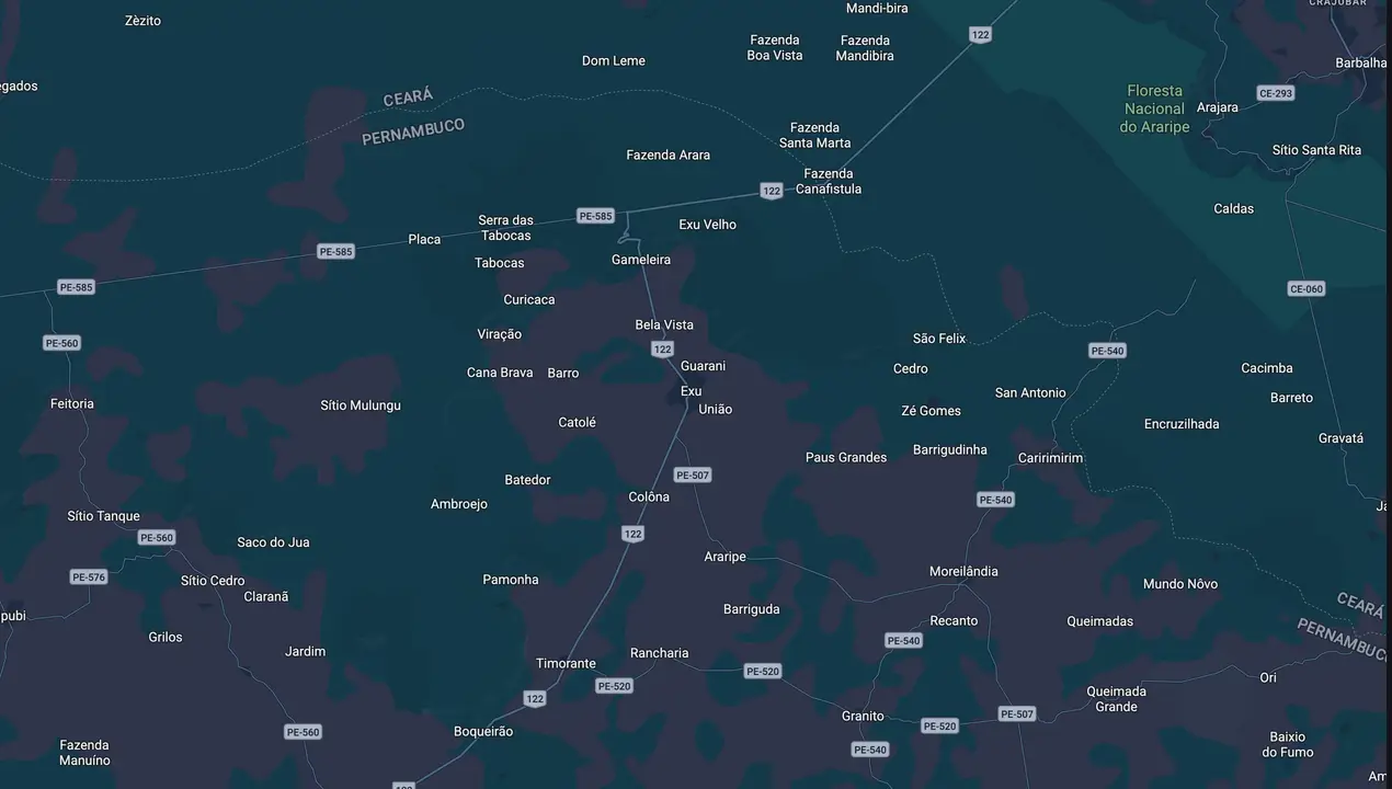 Mapa eleitoral de Junior Pinto