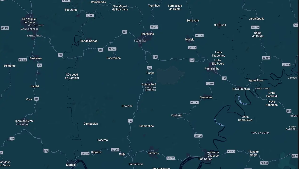 Mapa eleitoral de Luzia Vacarin
