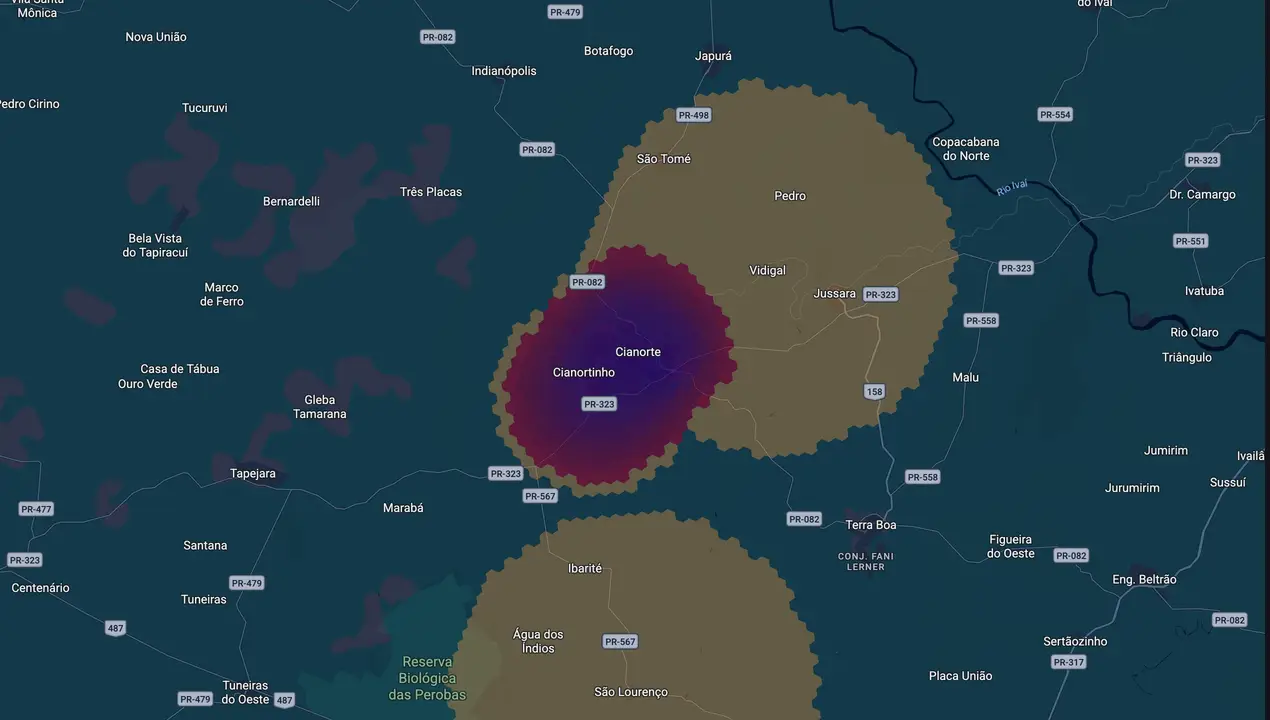 Mapa eleitoral de Marco Franzato