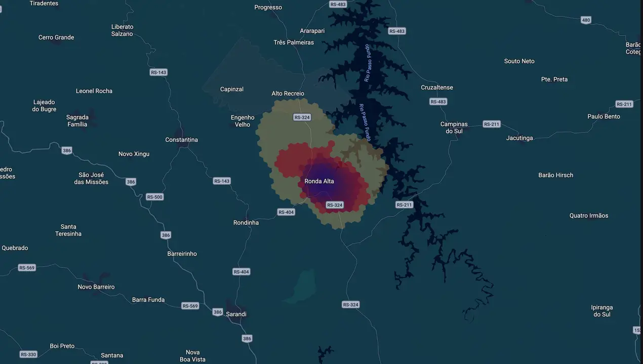 Mapa eleitoral de Marcos Beux