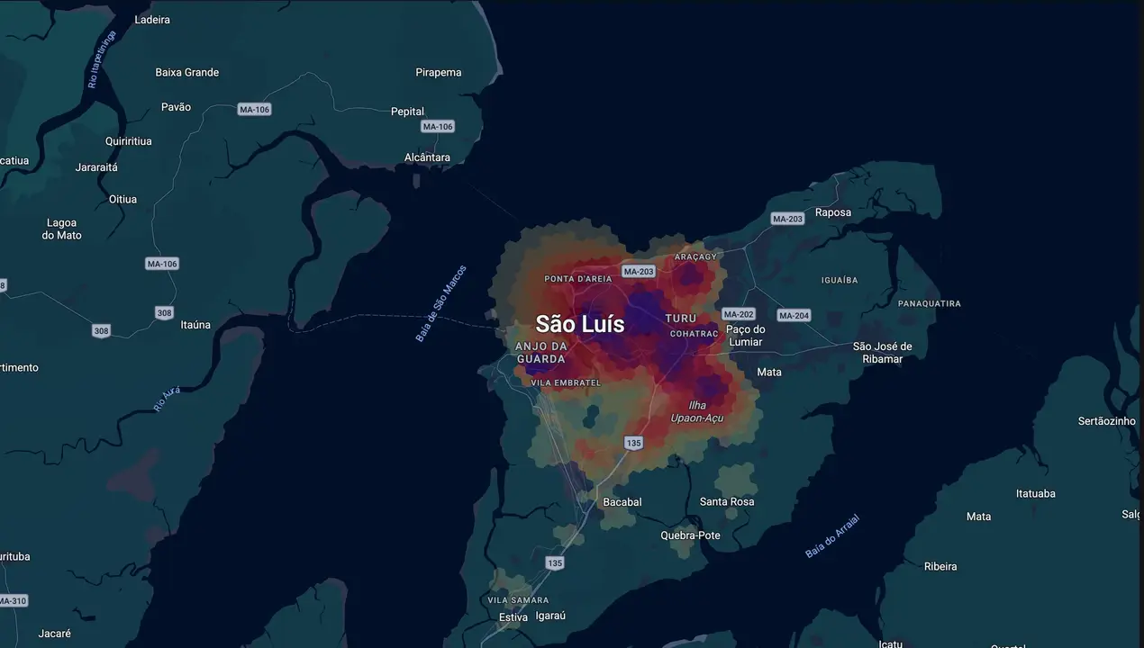 Mapa eleitoral de Marcos Castro