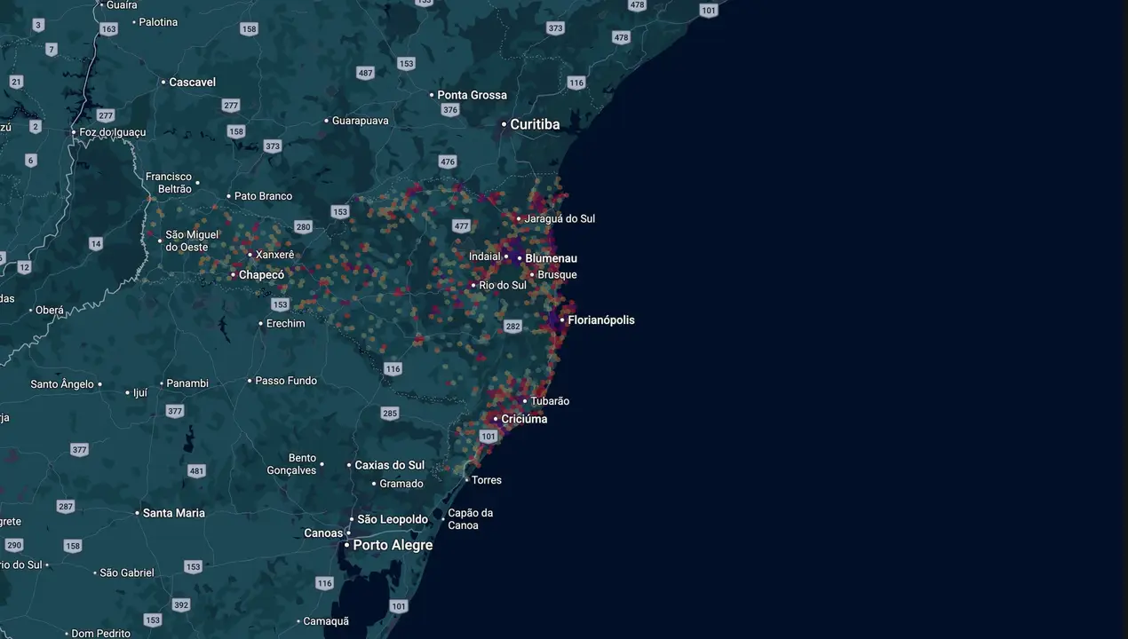 Mapa eleitoral de Marcos da Rosa