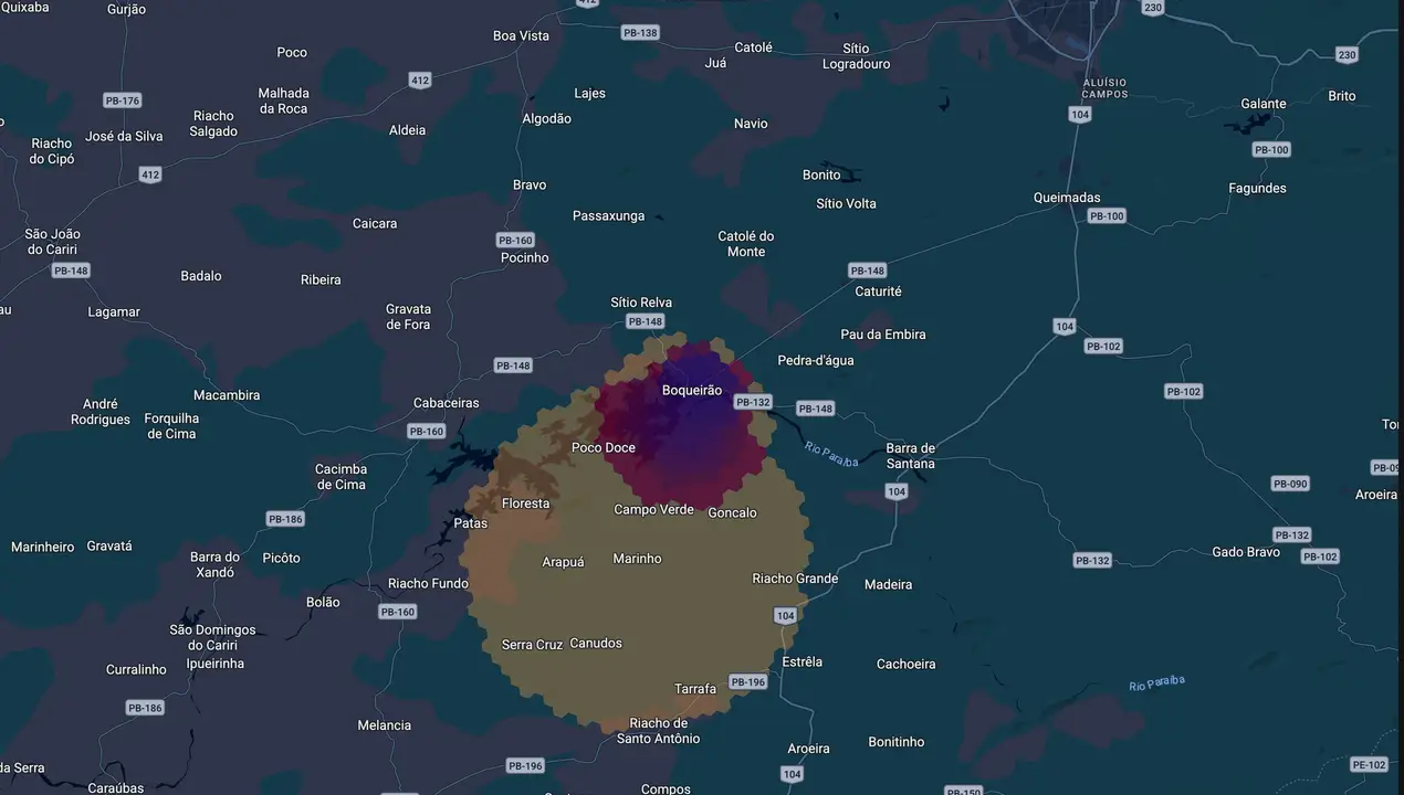 Mapa eleitoral de Marcos Freitas