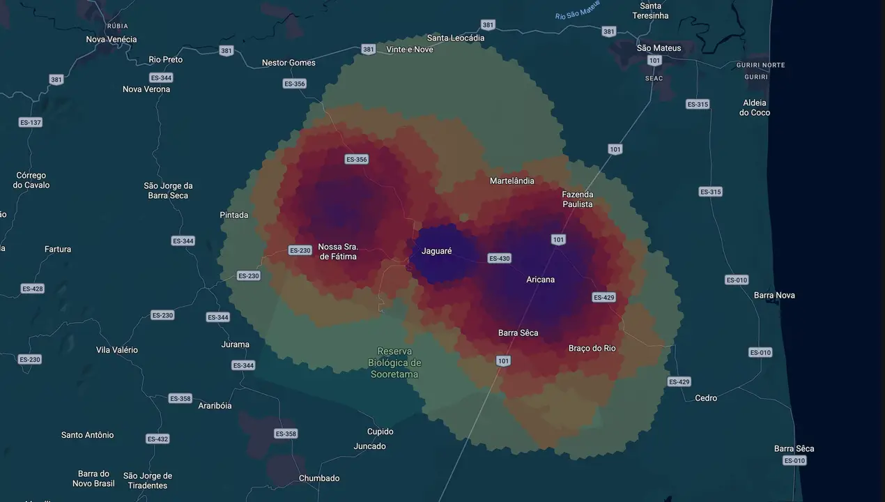 Mapa eleitoral de Marcos Guerra