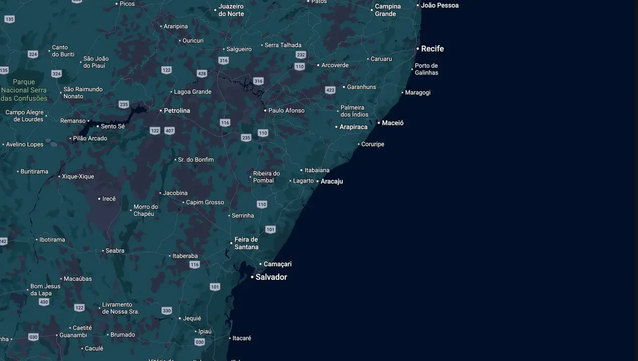 Mapa eleitoral de Marcos Oliveira