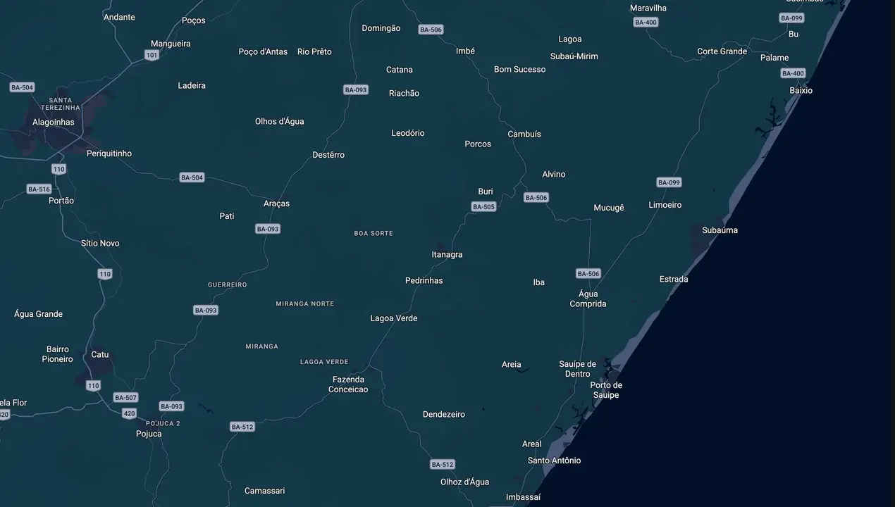 Mapa eleitoral de Marcus Sarmento