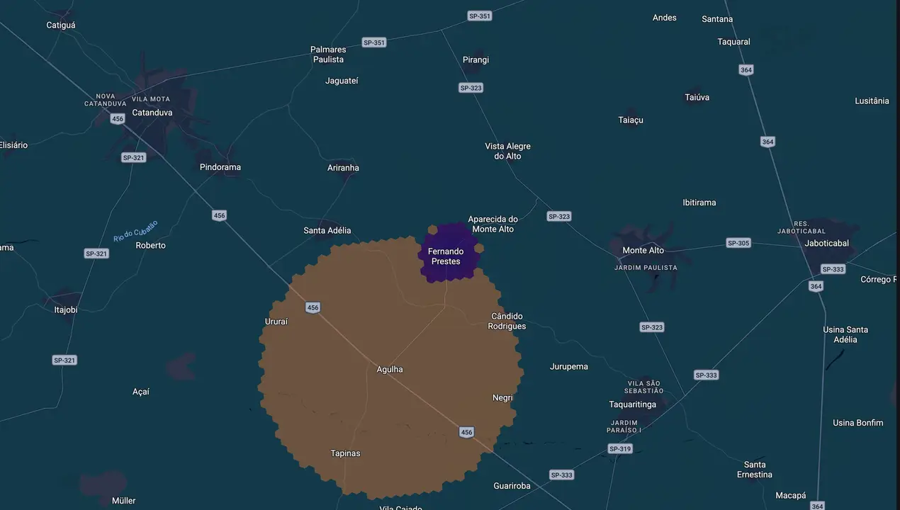 Mapa eleitoral de Mariel da Rocha