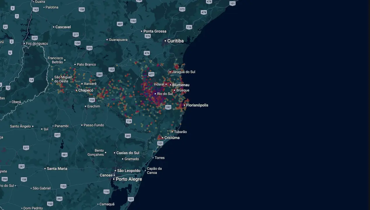Mapa eleitoral de Milton Hobus
