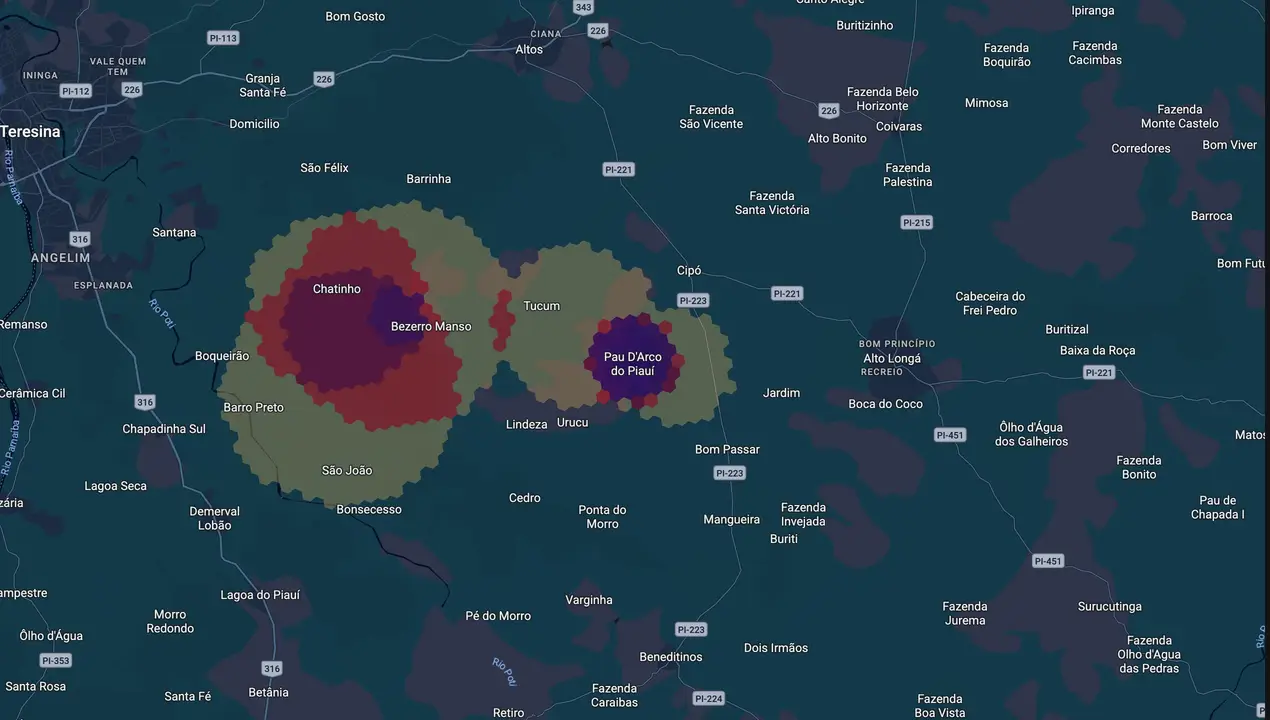 Mapa eleitoral de Milton Passos