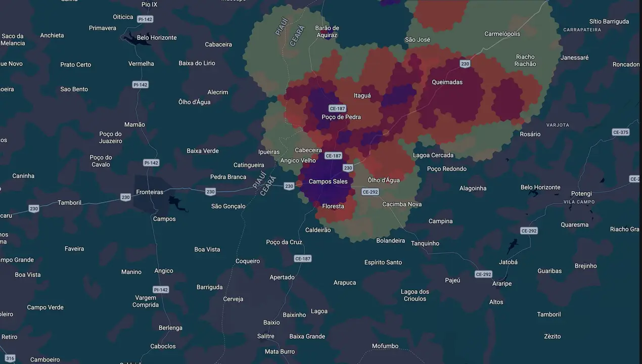 Mapa eleitoral de Moesio Loiola
