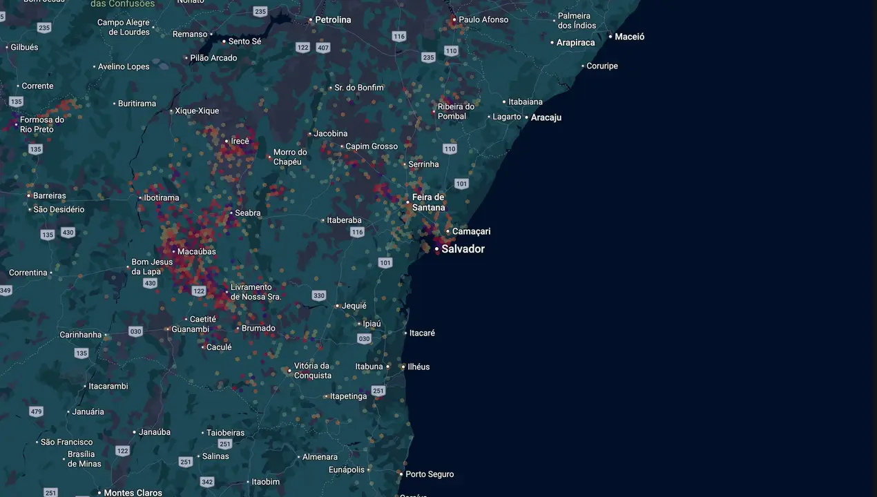 Mapa eleitoral de Nelson Leal