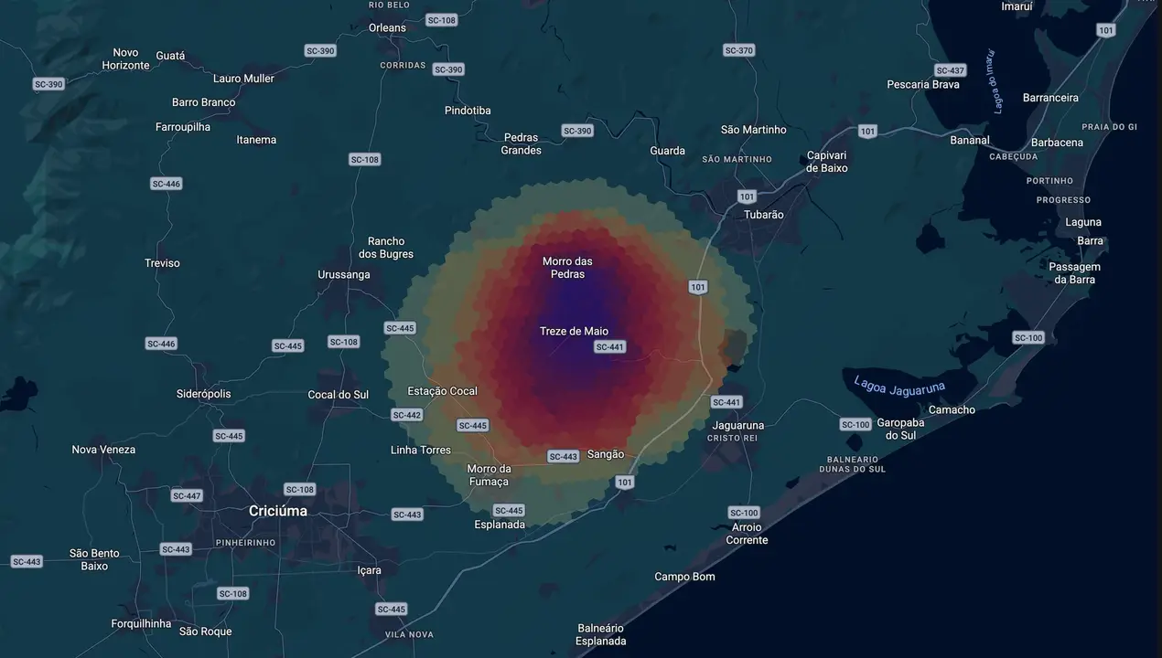 Mapa eleitoral de Nenem Bardini