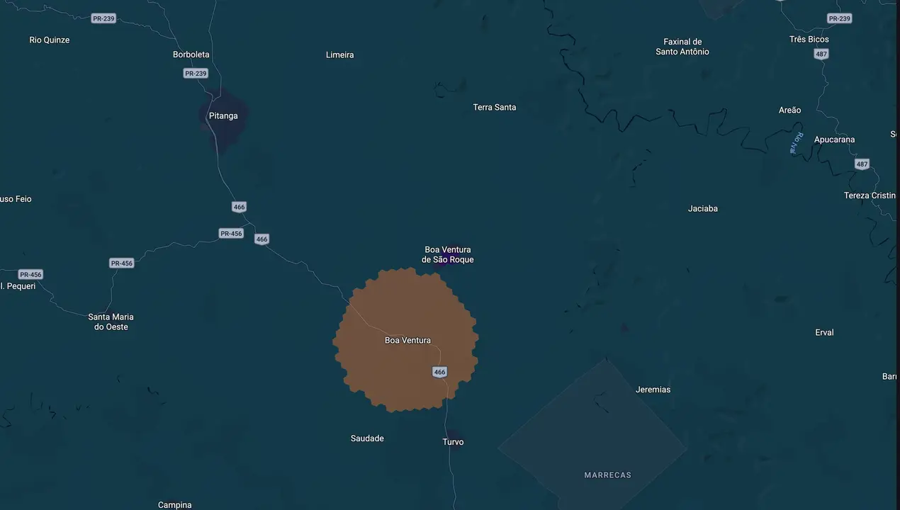 Mapa eleitoral de Nestor Kenear