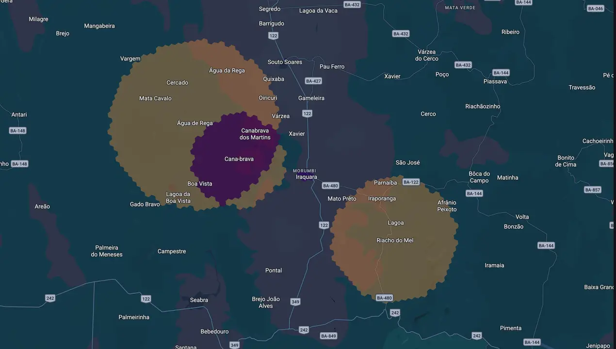 Mapa eleitoral de Nino Coutinho