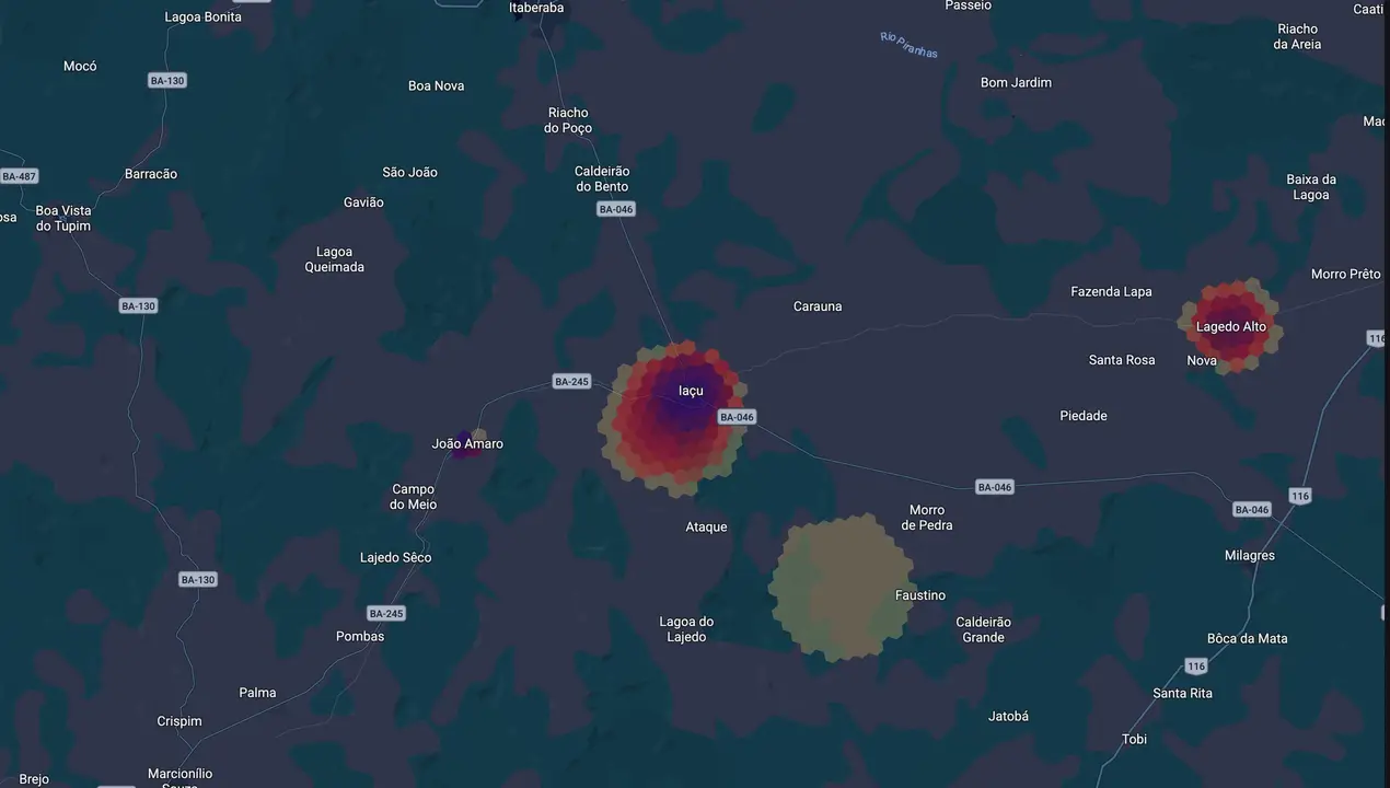 Mapa eleitoral de Nixon Duarte
