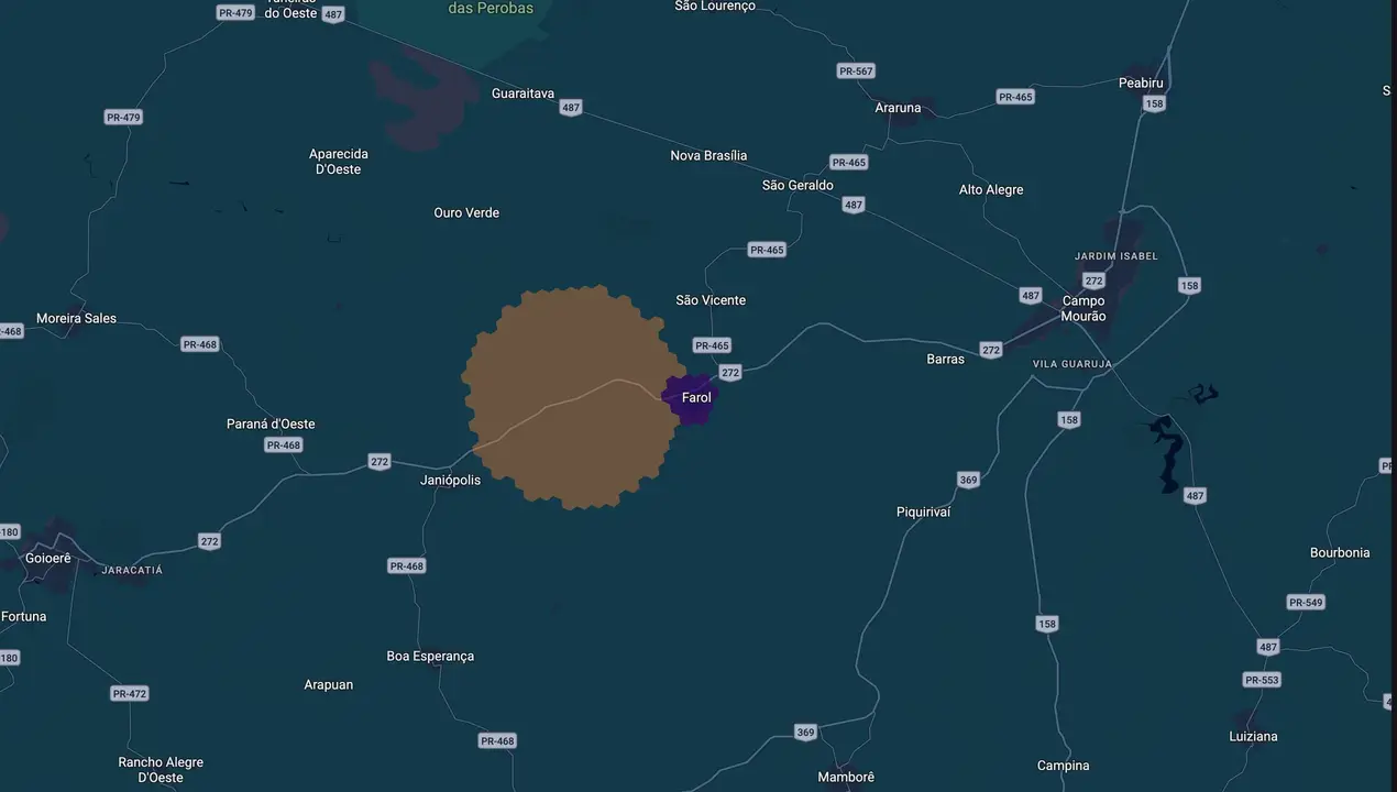 Mapa eleitoral de Oclecio Meneses