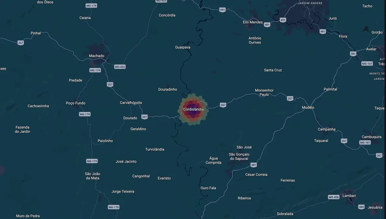 Mapa eleitoral de Odair