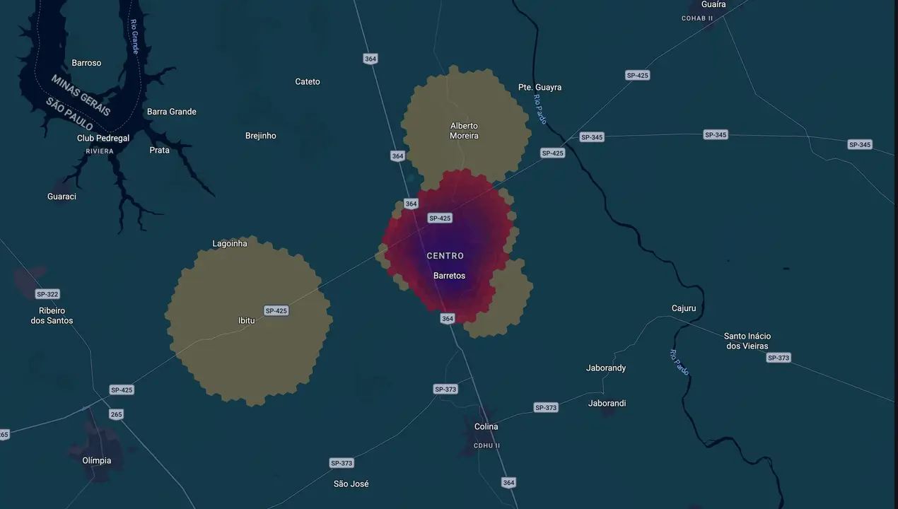 Mapa eleitoral de Odair Silva