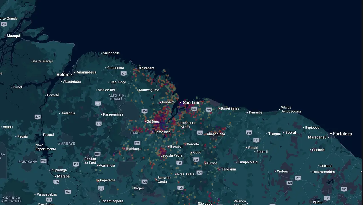 Mapa eleitoral de Osmar Filho