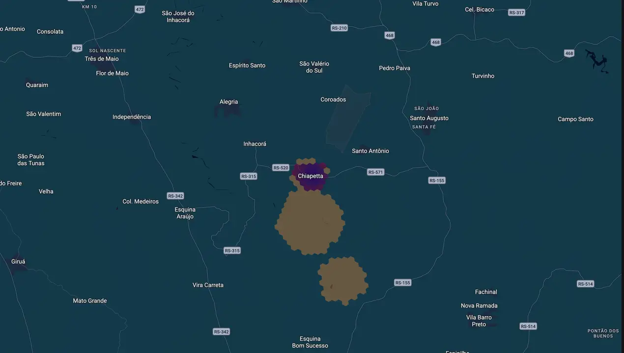 Mapa eleitoral de Osmar Kuhn