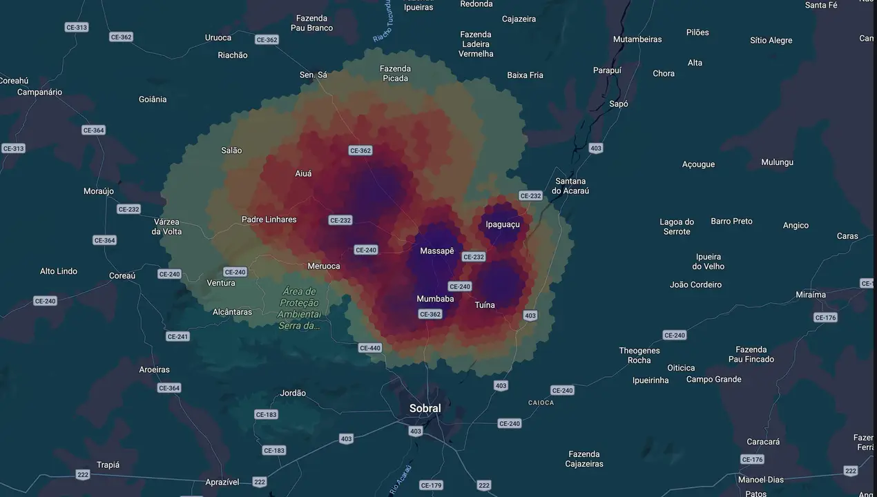Mapa eleitoral de Ozires