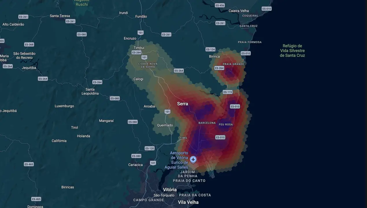Mapa eleitoral de Pablo Muribeca