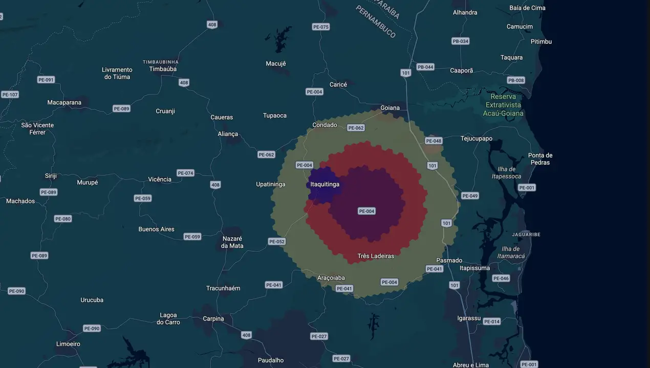 Mapa eleitoral de Patrick Moraes