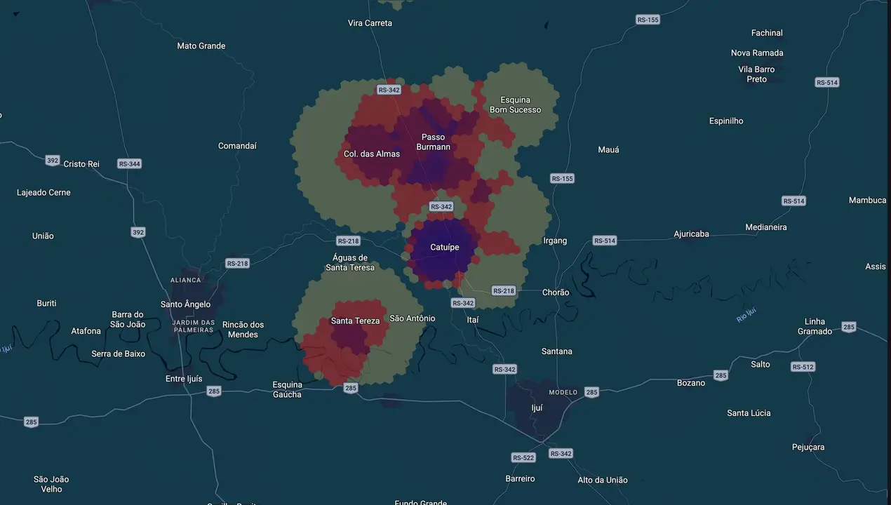 Mapa eleitoral de Paulinho