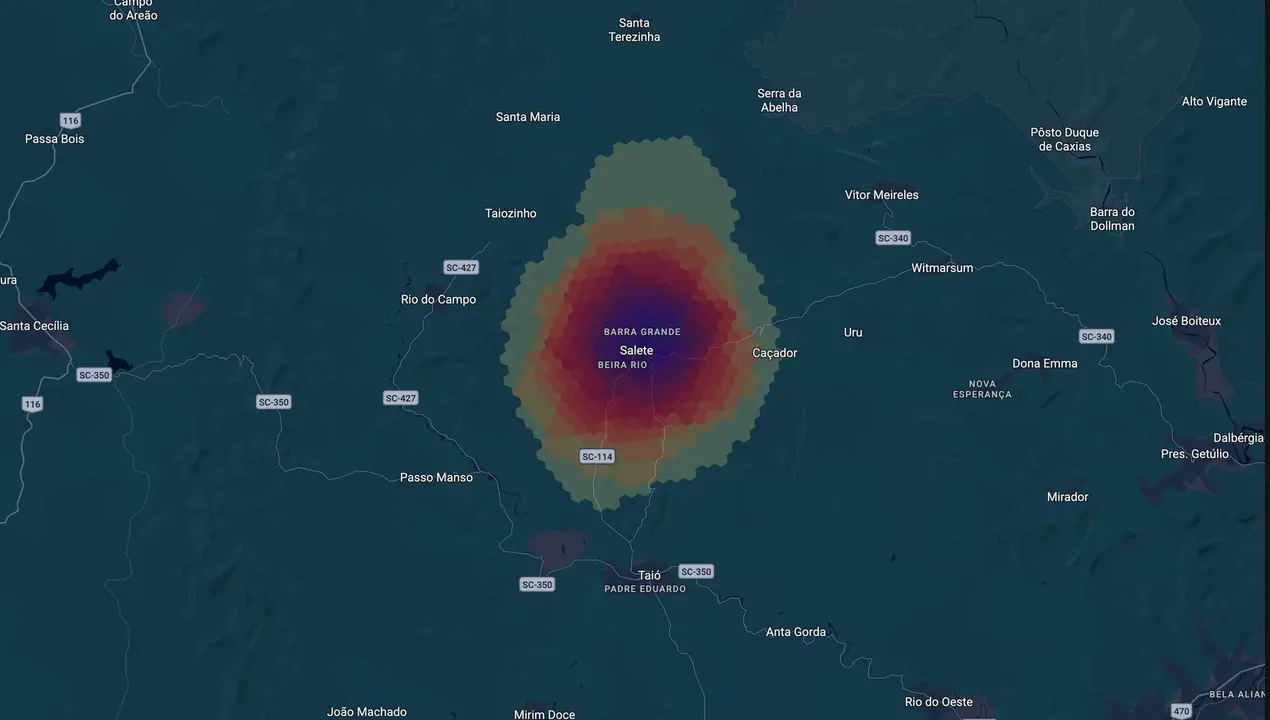 Mapa eleitoral de Paulinho