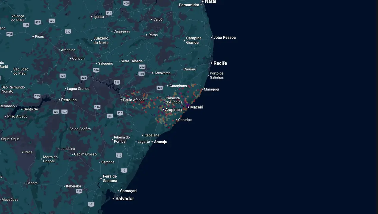 Mapa eleitoral de Paulo Dantas