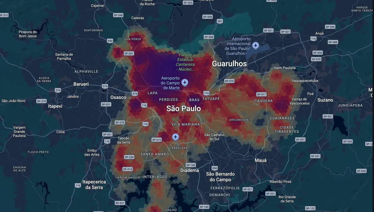 Mapa eleitoral de Paulo Frange