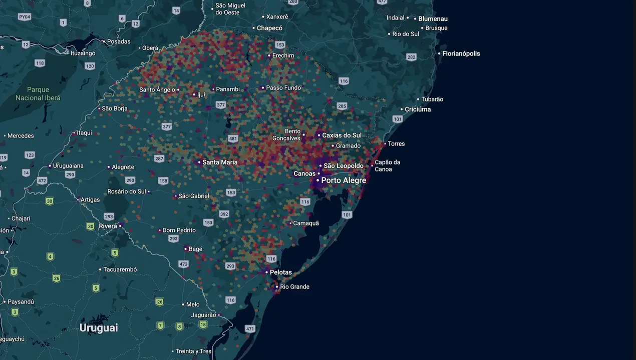 Mapa eleitoral de Paulo Paim