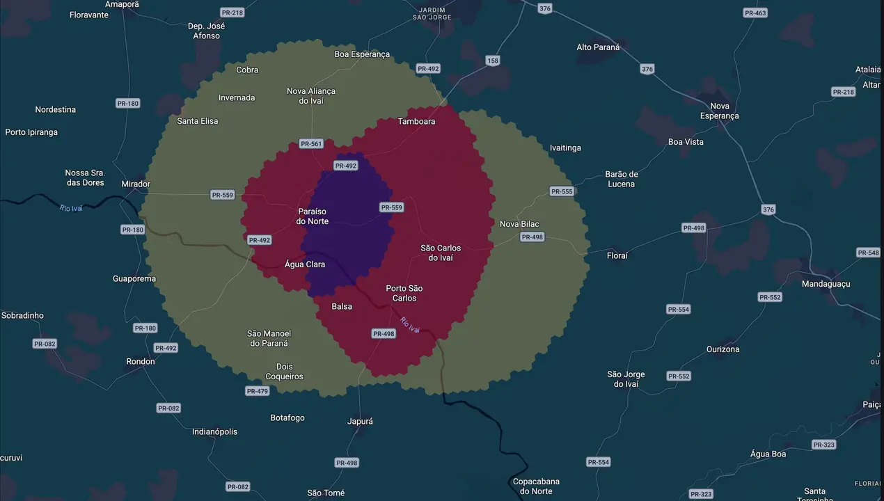 Mapa eleitoral de Paulo Peroba