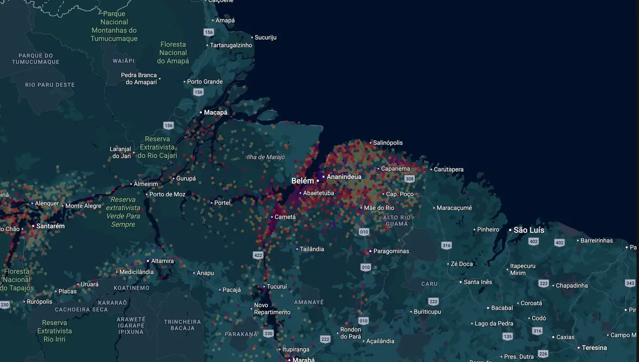 Mapa eleitoral de Paulo Rocha
