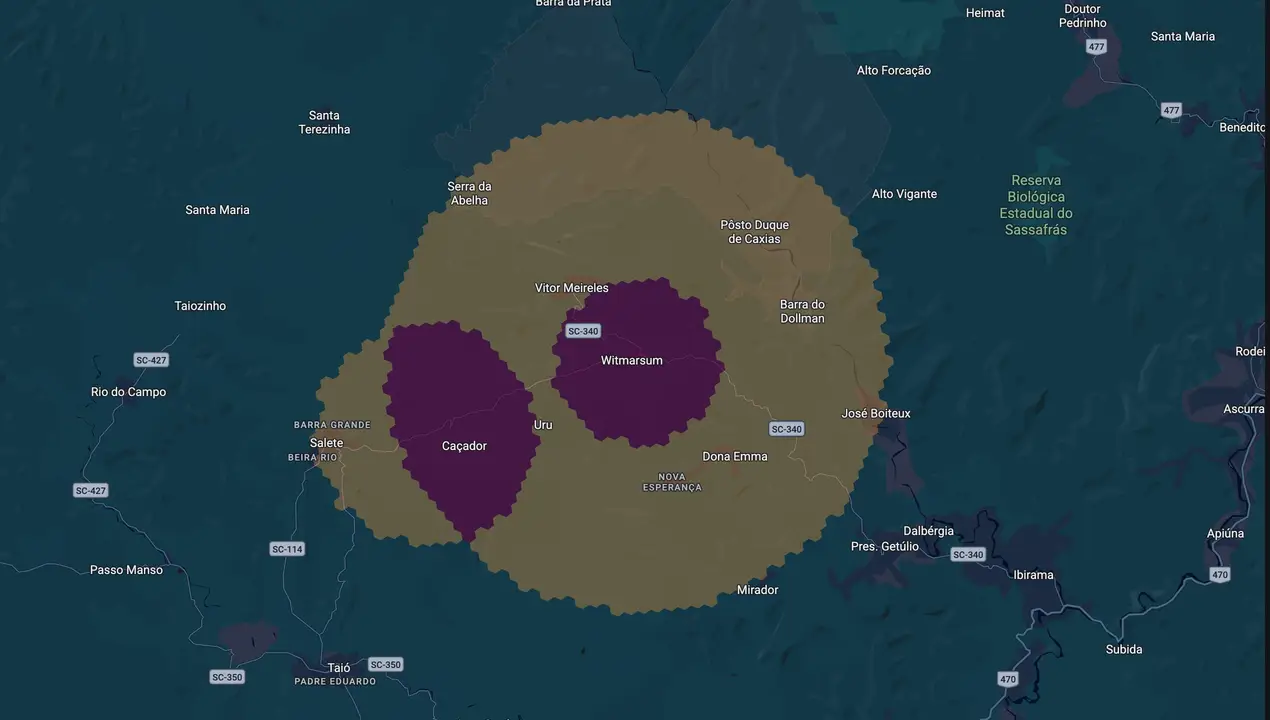 Mapa eleitoral de Pauli Zerna