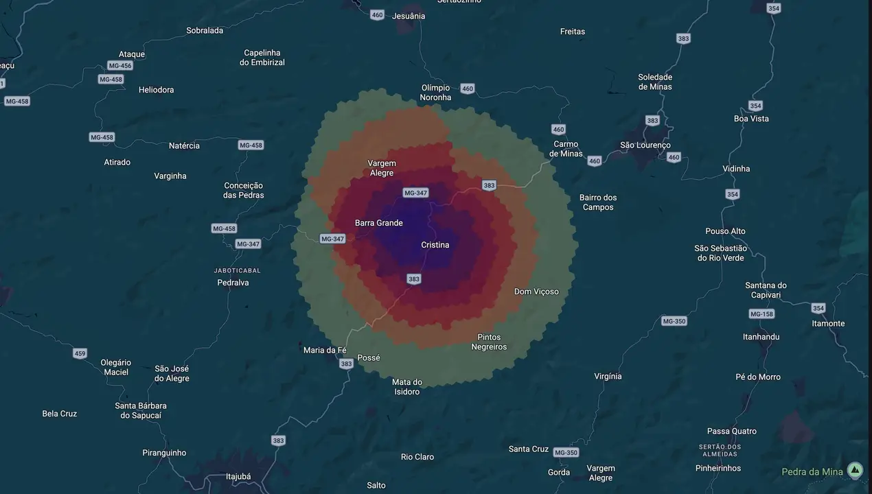 Mapa eleitoral de Pavão