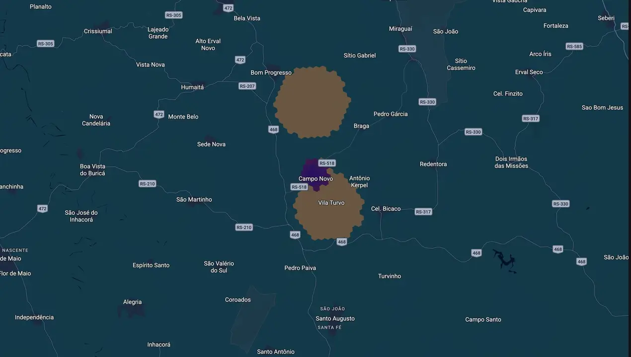 Mapa eleitoral de Pedrinho