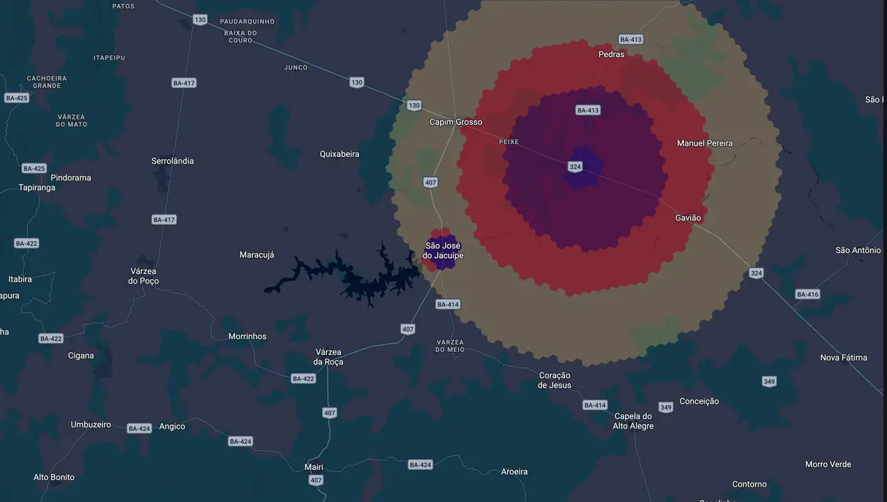 Mapa eleitoral de Peris Cunha