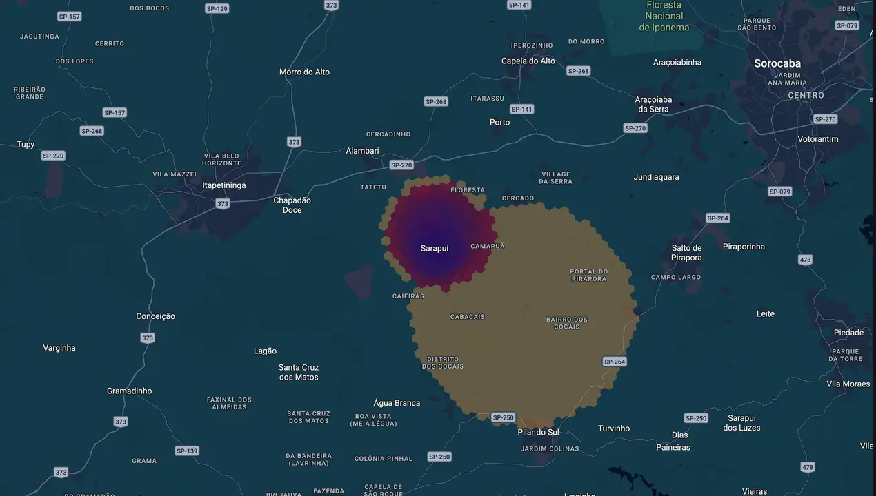 Mapa eleitoral de Professor Gustavo