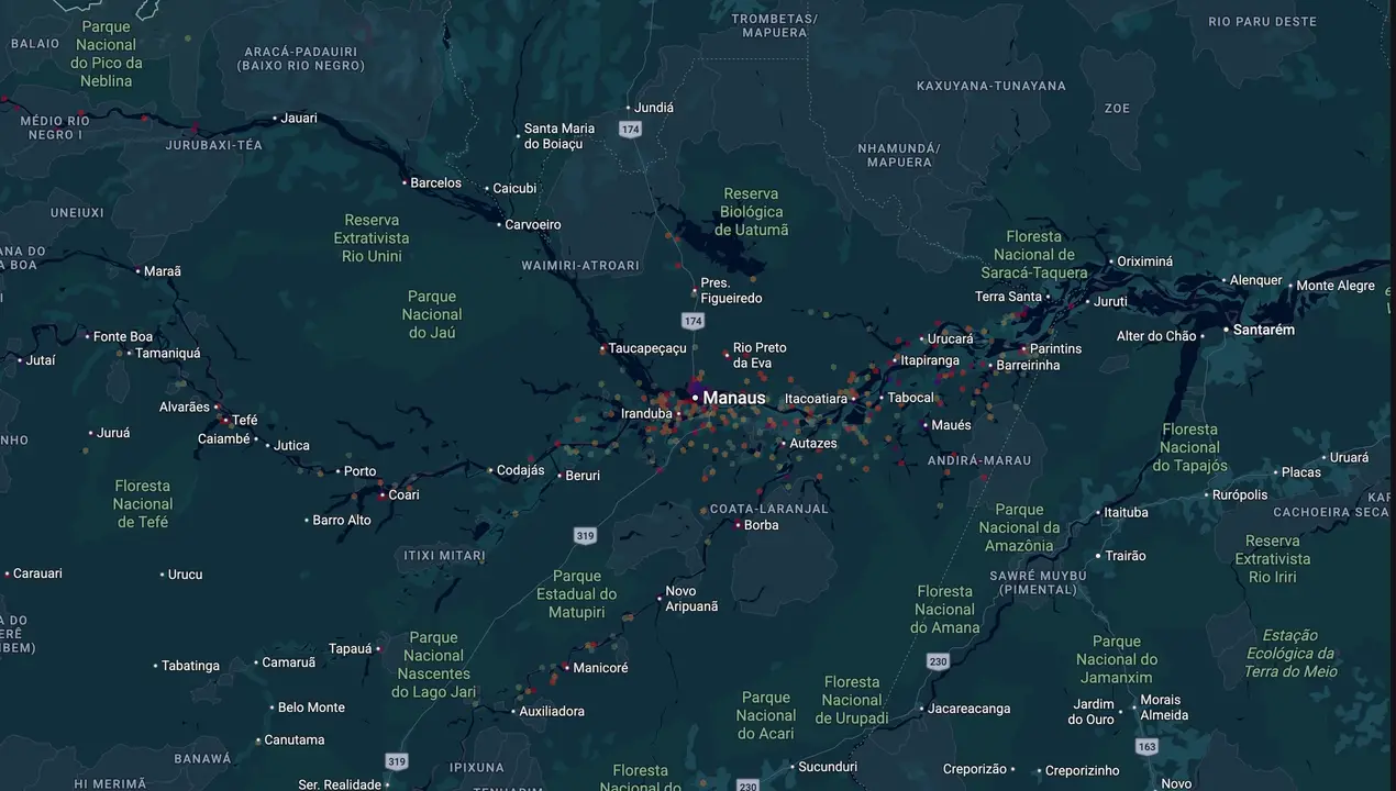 Mapa eleitoral de Professor Sinésio