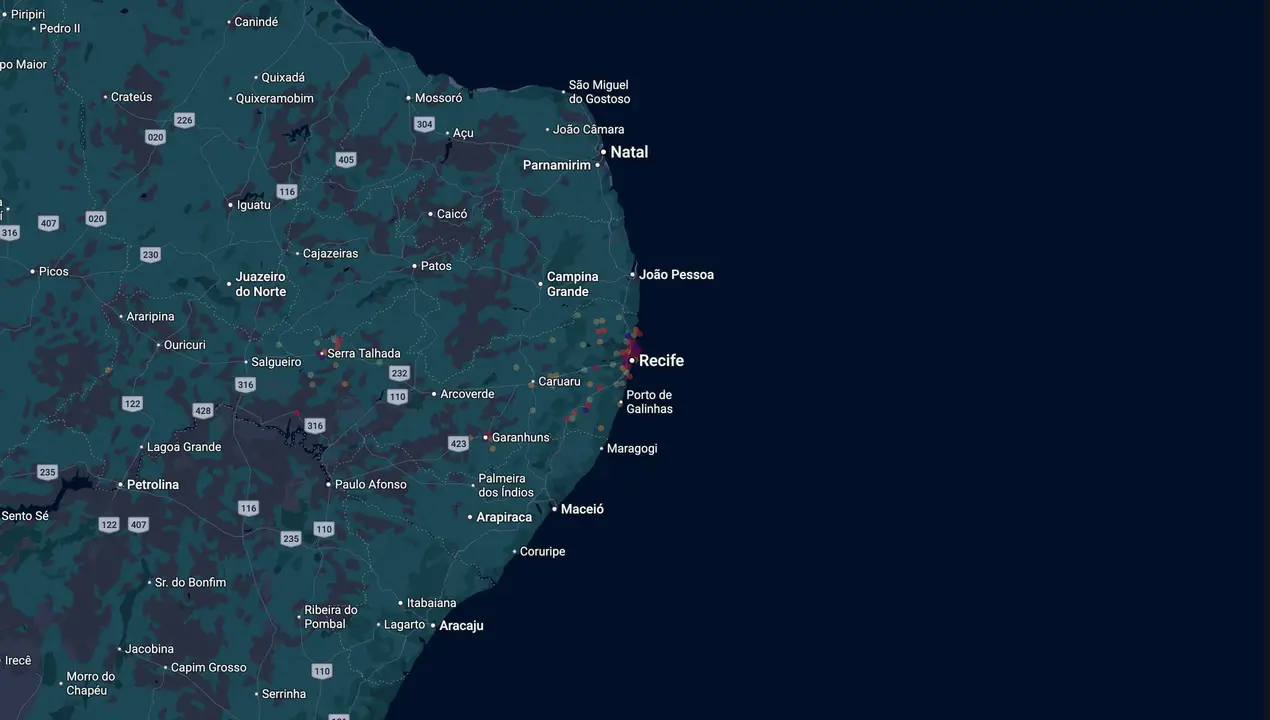 Mapa eleitoral de Professor Ted Willams